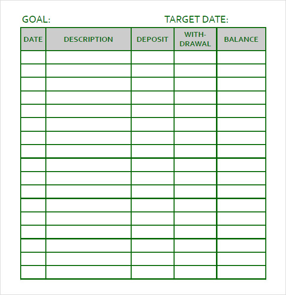 goal tracker template