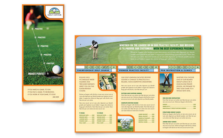 golf tournament flyer template