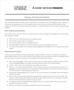 grad school personal statement examples nursing graduate school personal statement example