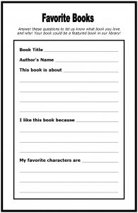 grade book template my favorite book worksheet