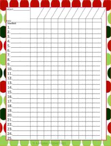 grade book template printable grade book slide