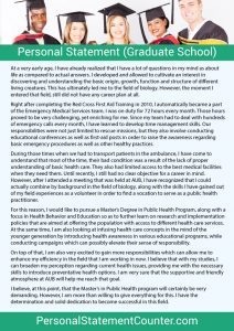 graduate school personal statement personal statement graduate school