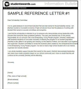 graduate school recommendation letter scholarship letter of recommendation template