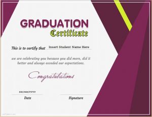 graduation certificate templates graduation certificate cr