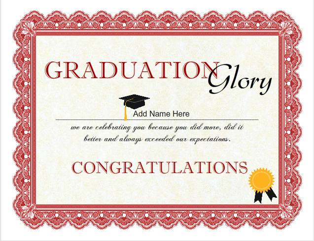 graduation certificate templates