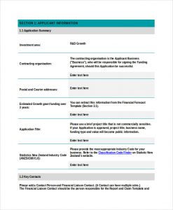 grant application template growth grant application template