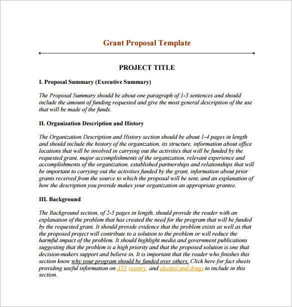 grant proposal template