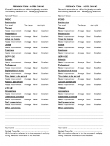 graph paper template pdf hotel dining feedback sample d