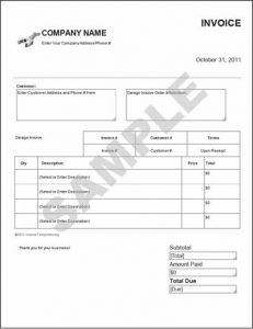 graphic design invoice template sample garage invoice template