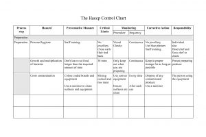 haccp plan example preparation