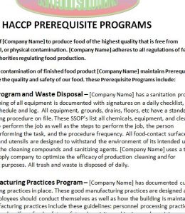 haccp plan template capture haccp pp