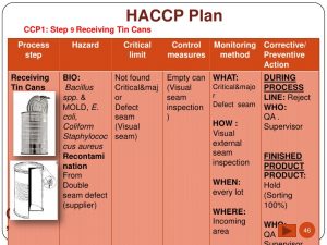 haccp plan template haccp of pineapple canned in syrup