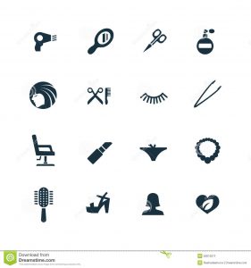 hair salon business plan beauty salon icons set white background