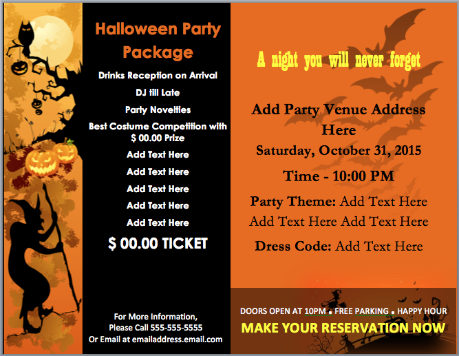 halloween party invitations templates