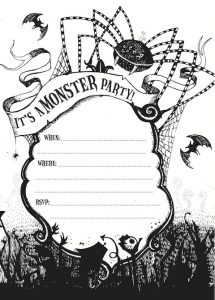 halloween party invitations templates monster party invitation