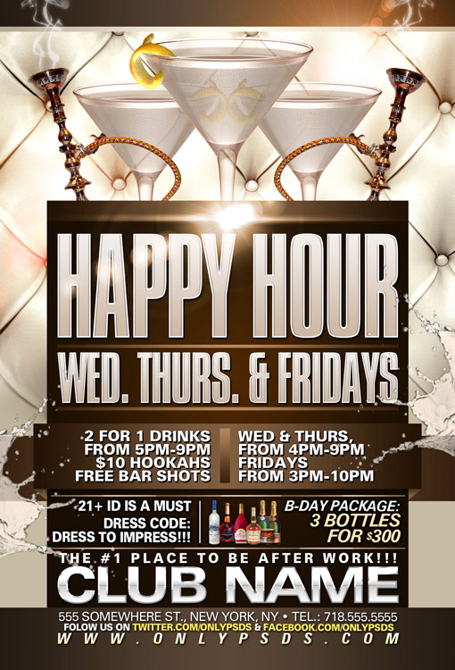 happy hour flyer