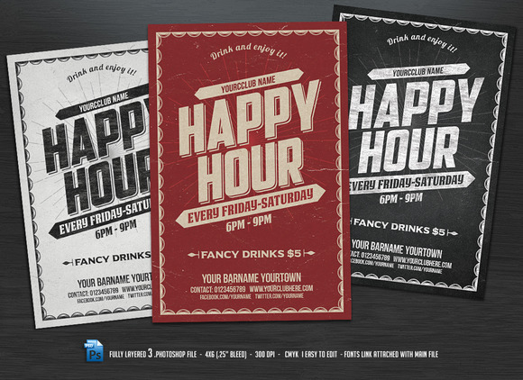 happy hour flyer