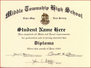 high school diploma template