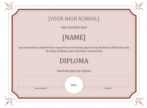 high school diploma template high school diploma template x