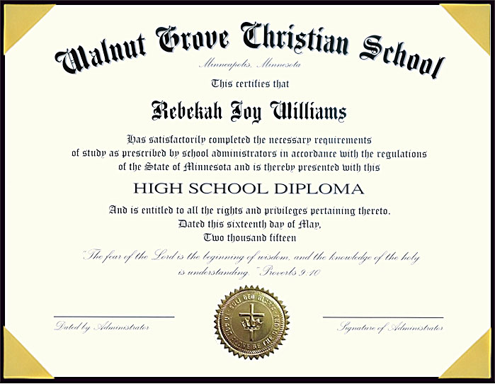 high school diploma template