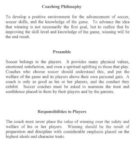 high school lesson plan template coaching philosophy preamble responsiblities to players