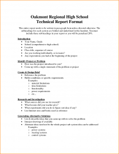 high school report card template technical report template