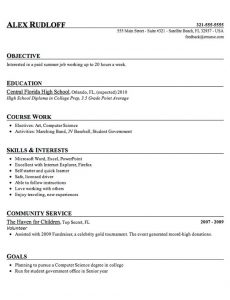 high school resume samples high school resume example