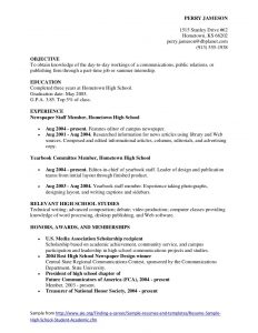 high school resumes example of resume for high school student template resume for highschool students