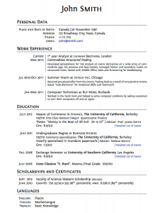 high schooler resume cv