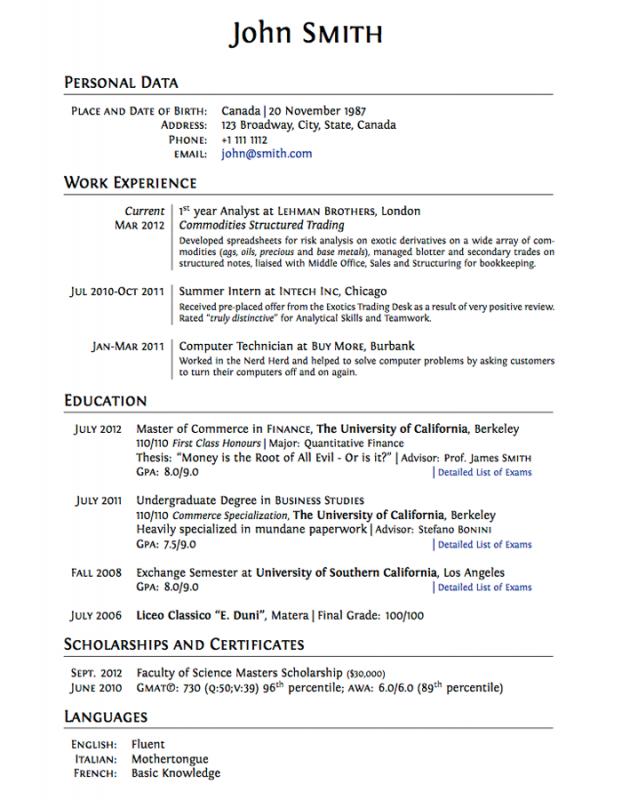 high schooler resume