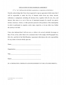 hold harmless agreement sample hold harmless agreement template kgxdlxks