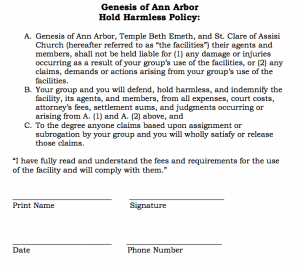 hold harmless agreement template hold harmless