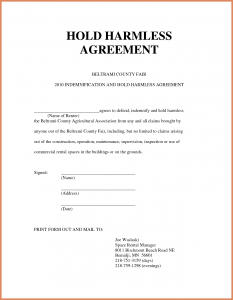 hold harmless form hold harmless agreement sample hold harmless agreement template zadxgpt