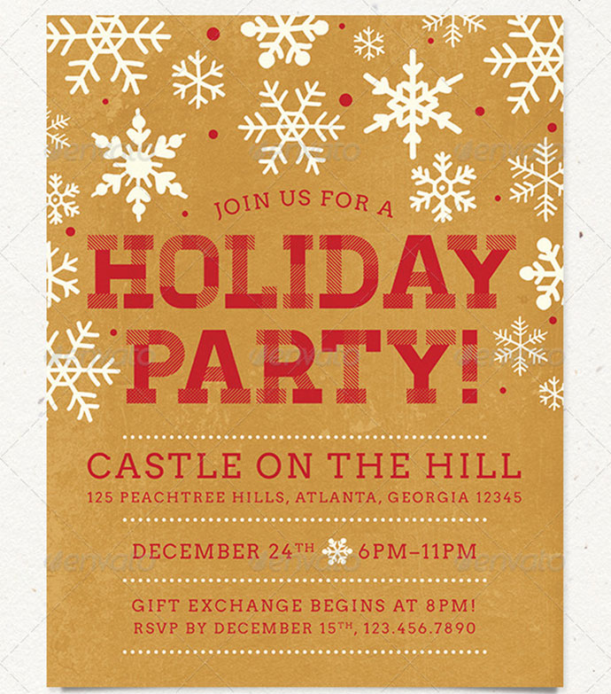 Holiday Party Flyer Template Business