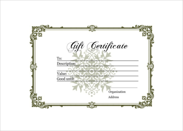 homemade gift certificates