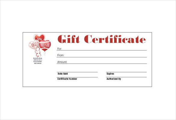 homemade gift certificates