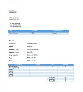 hotel receipt template hotel invoice template excel hotel invoice template word jelihc