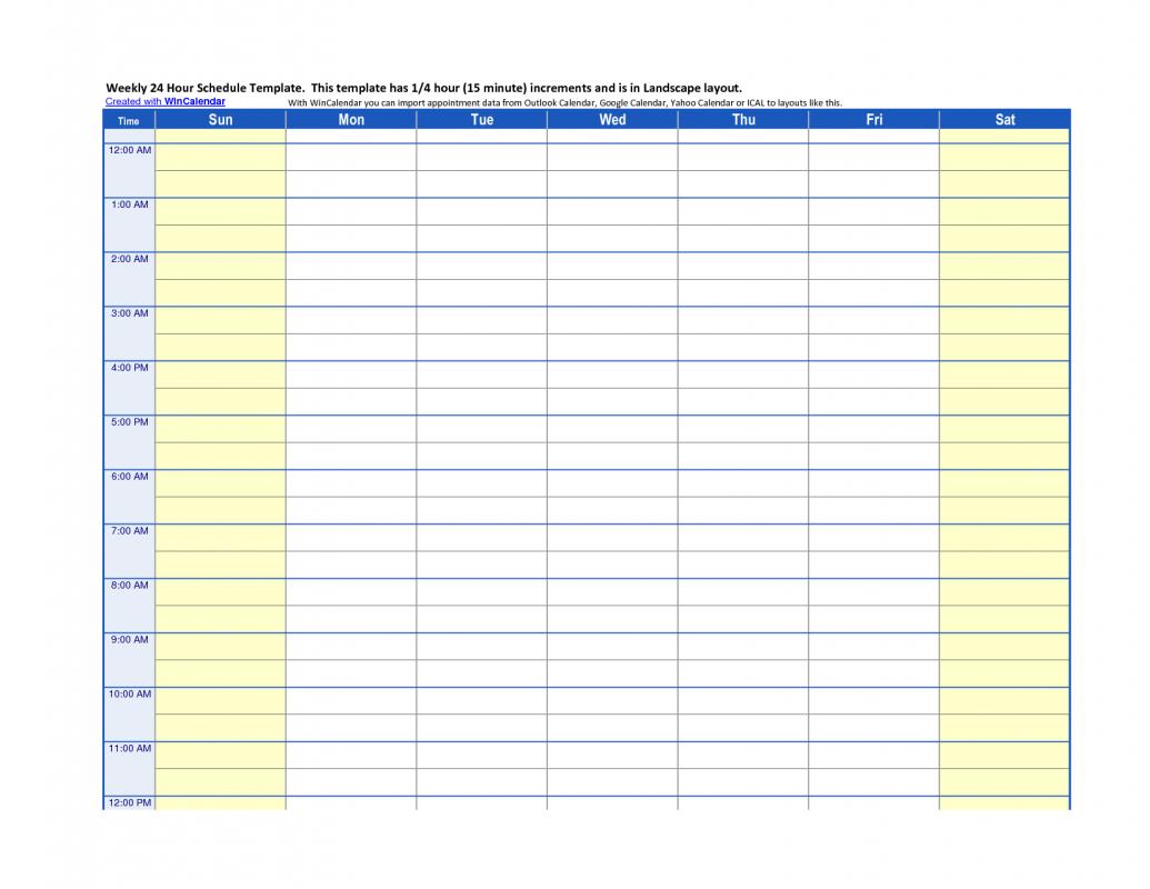excel daily schedule template track hours