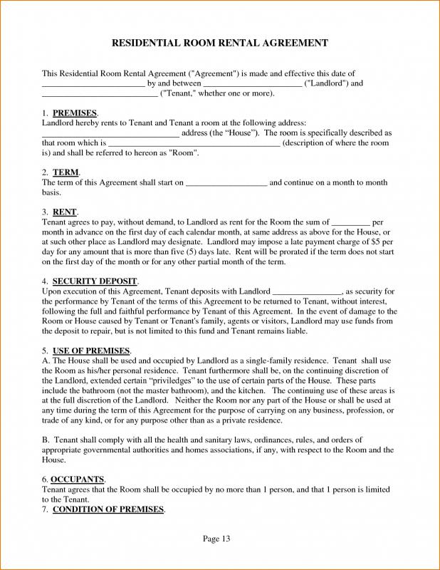 house rental agreement