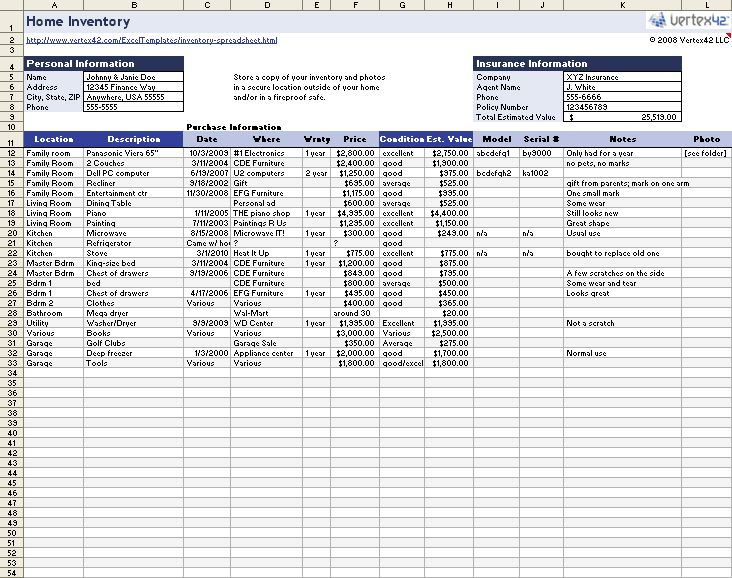 household budget planner