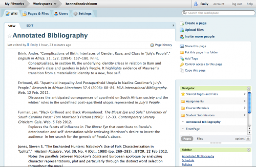 Create an annotated bibliography online