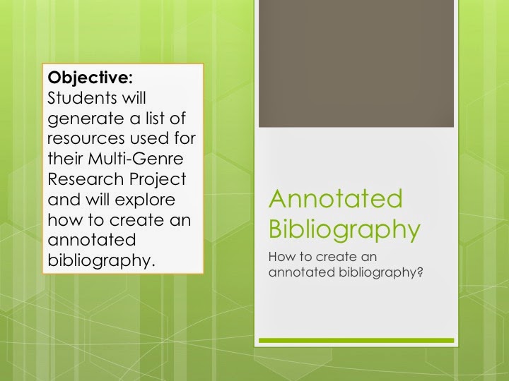 how to create an annotated bibliography