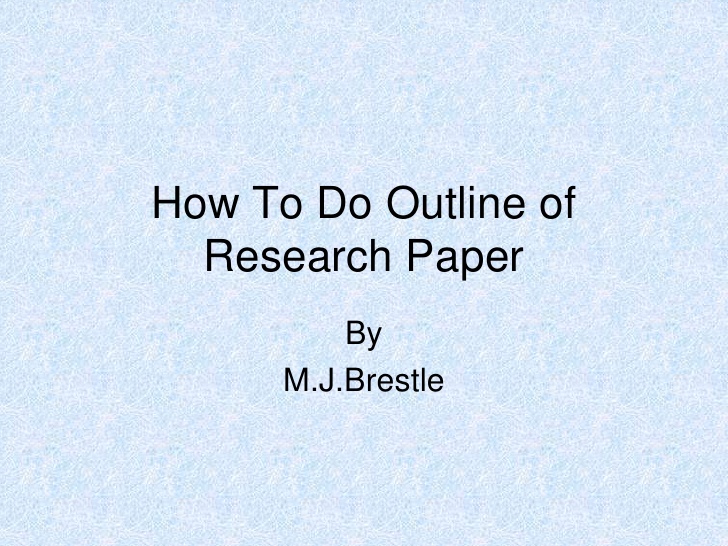 how to outline a research paper