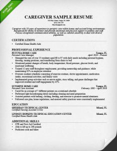 how to put babysitting on a resume caregiver resume sample