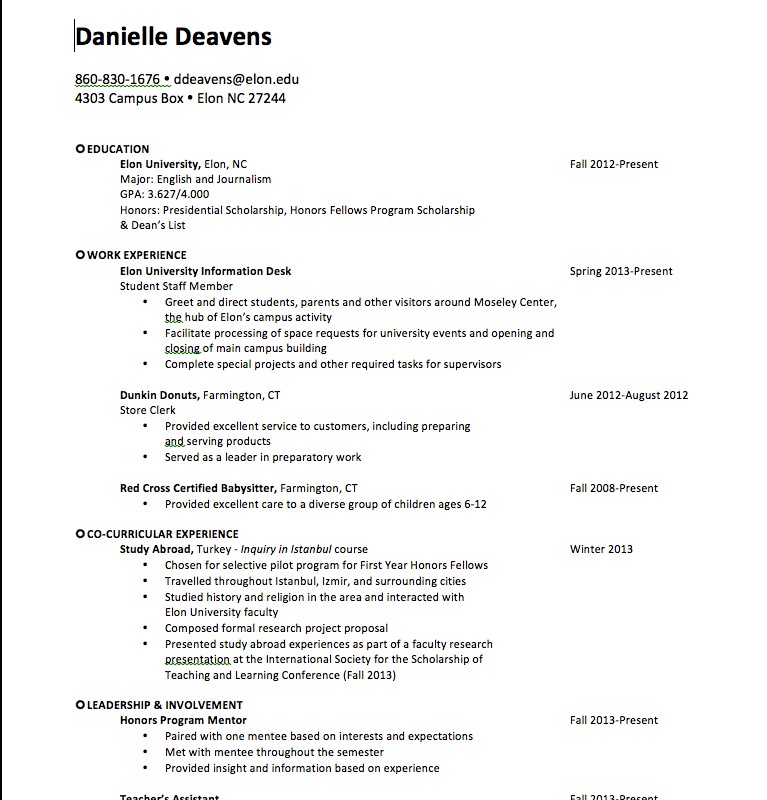 How To Put Babysitting On A Resume Template Business