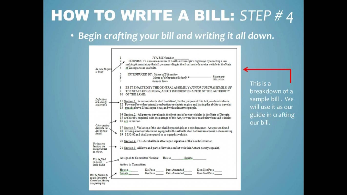 How To Write A Bill Template Business