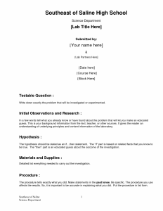 how to write a chemistry lab report formal lab report template x