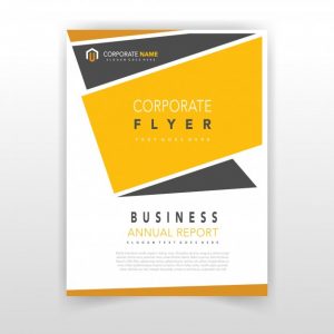 how to write a letter head yellow coporate flyer design