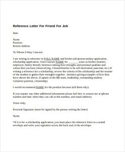 how to write a letter of recommendation for a friend reference letter for friend for job