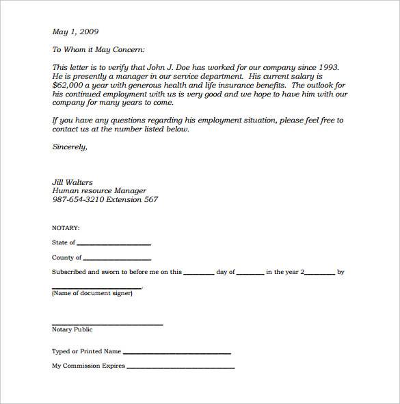 How To Write A Notarized Letter Template Business 5869